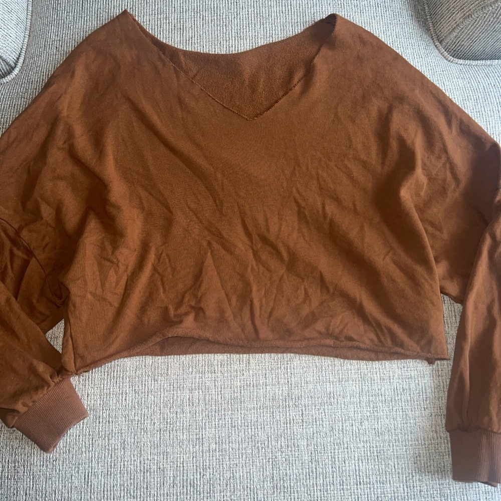 Brown Cropped Sweater